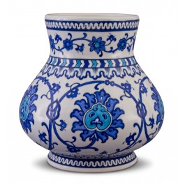 BLUE & WHITE Vase with floral pattern ;21;19;;;