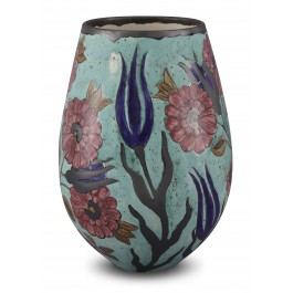 CONTEMPORARY Vase with floral pattern ;26;15;;;