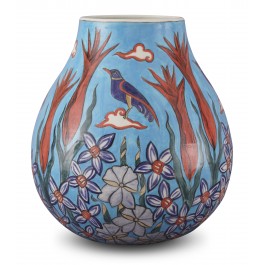 CONTEMPORARY Vase with floral pattern ;32;26;;;