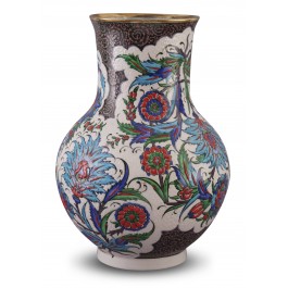 ARTIST Saim Kolhan Vase with floral pattern ;40;27;;;