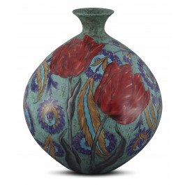 CONTEMPORARY Vase with floral pattern ;40;36;;;