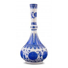 BLUE & WHITE Vase with floral pattern ;47;22;;;