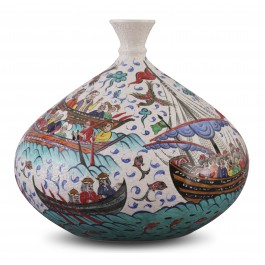 ARTIST Saim Kolhan Vase with miniature scene ;28;30;;;