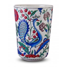 ARTIST Adnan Ergüler Vase with peacock and floral pattern ;28;19;;;