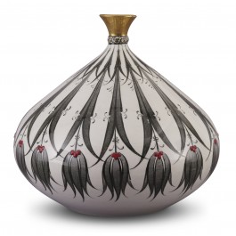 CONTEMPORARY Vase with reverse tulip pattern ;31;30;;;