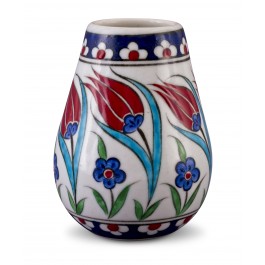 VASE Vase with tulip pattern ;14;10;;;